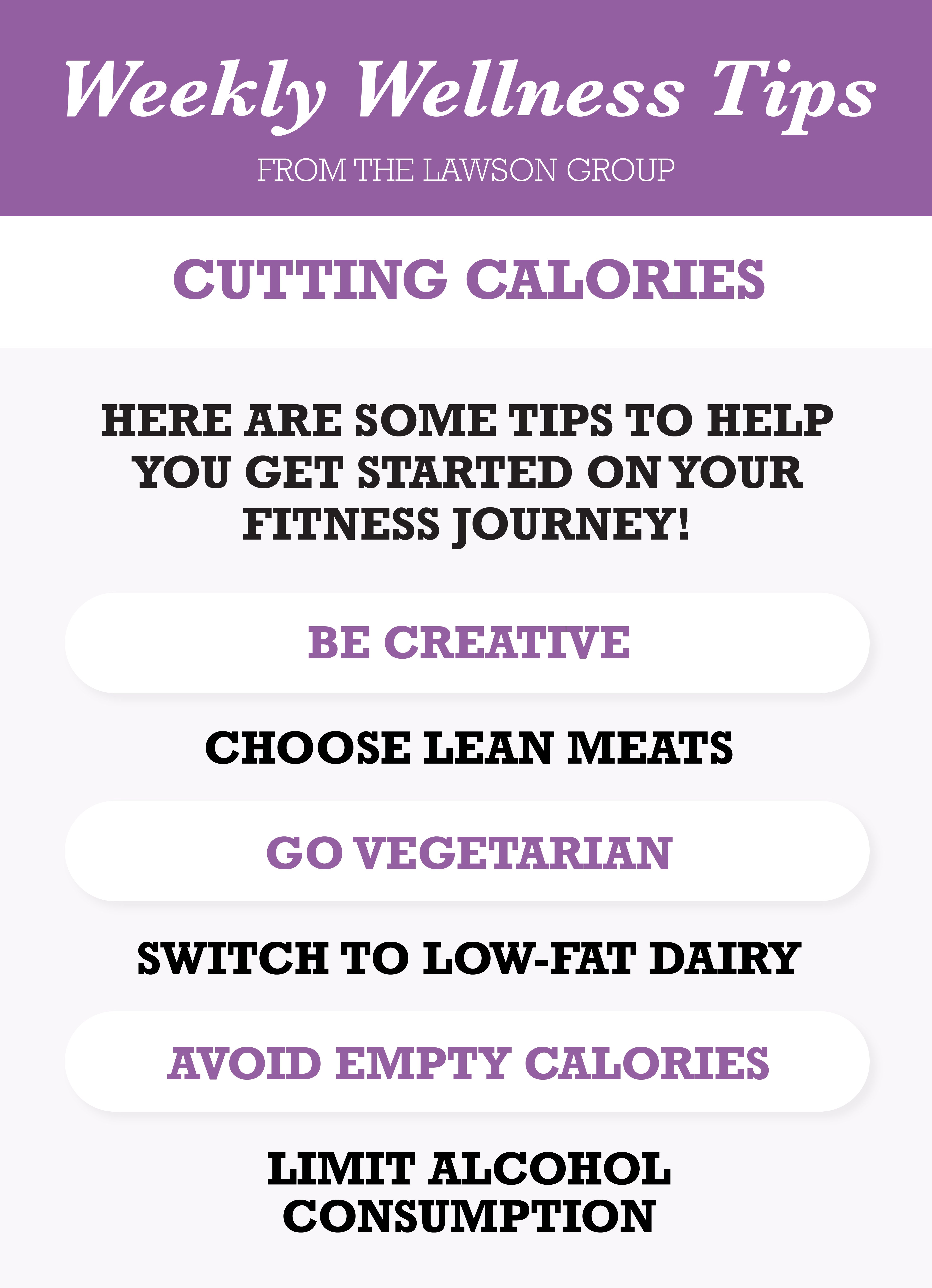 TLG22005 Wellness Tips CUTTING CALORIES Infographic
