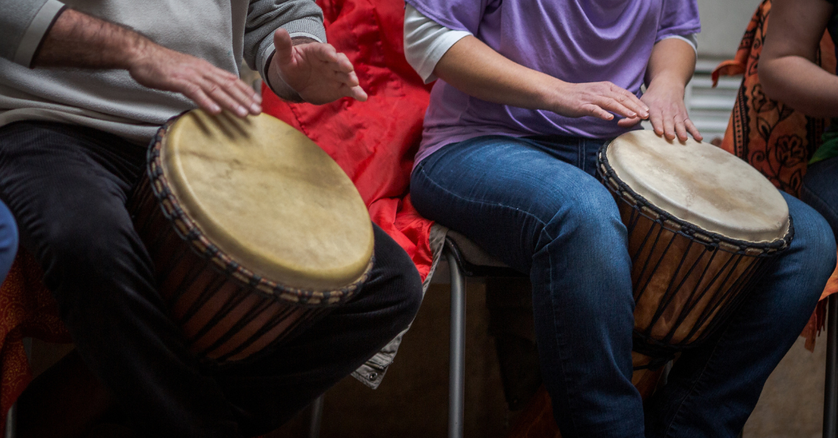 tlg-weekly wellness tips - music therapy drums